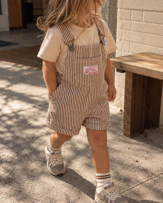 Kids Striped Overalls | Trailblazer Overalls Animal Crackers