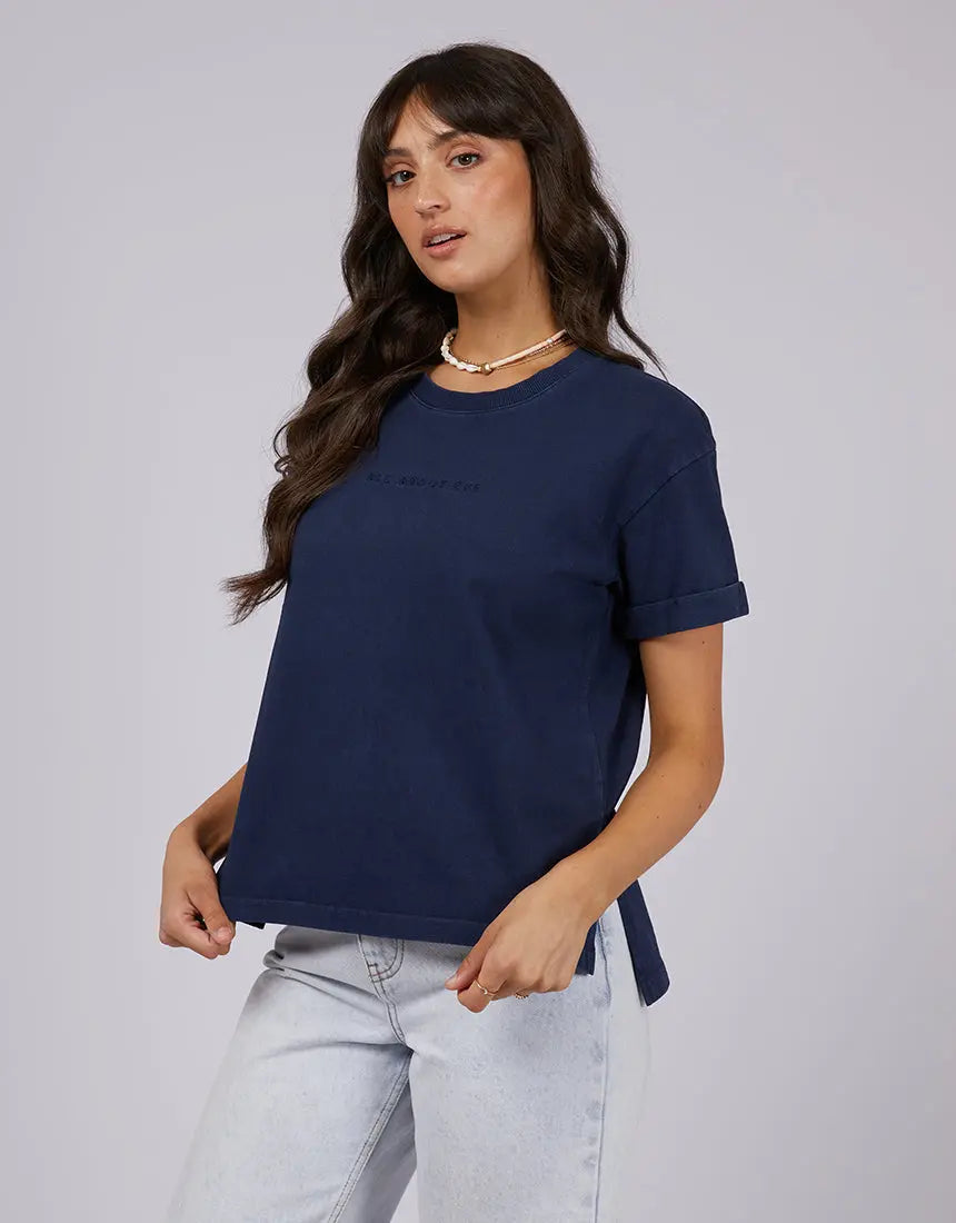 AAE Washed Tee - Navy All About Eve