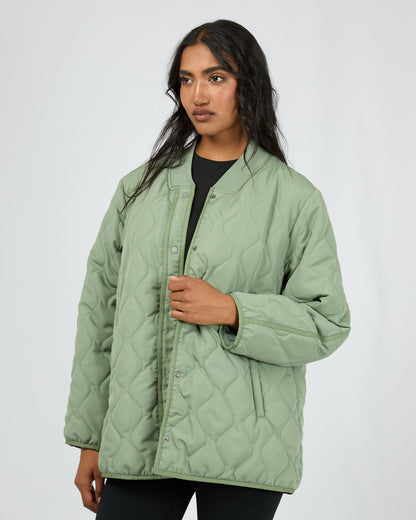 Active Quilted Khaki Jacket All About Eve