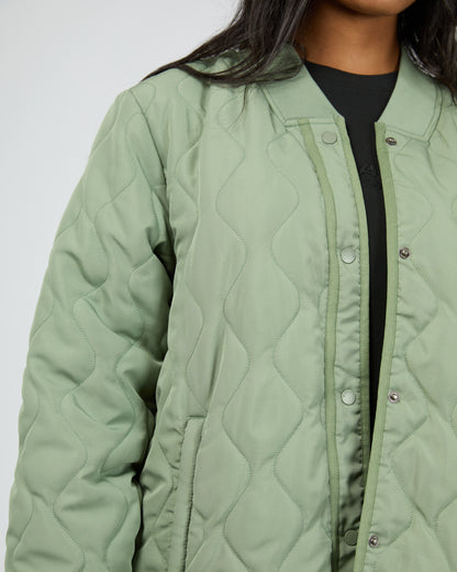 Active Quilted Khaki Jacket All About Eve