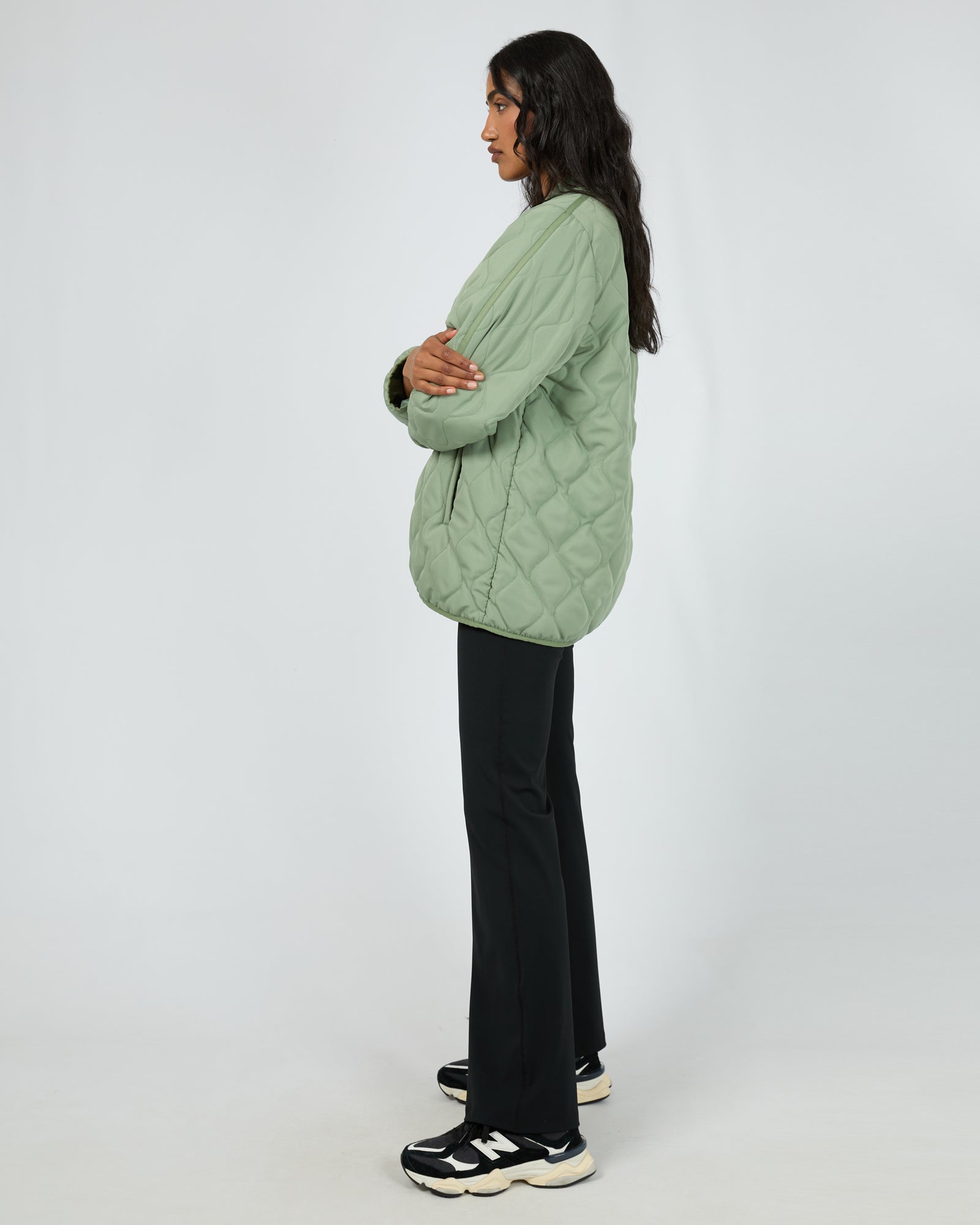 Active Quilted Khaki Jacket All About Eve