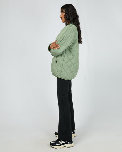 Active Quilted Khaki Jacket All About Eve