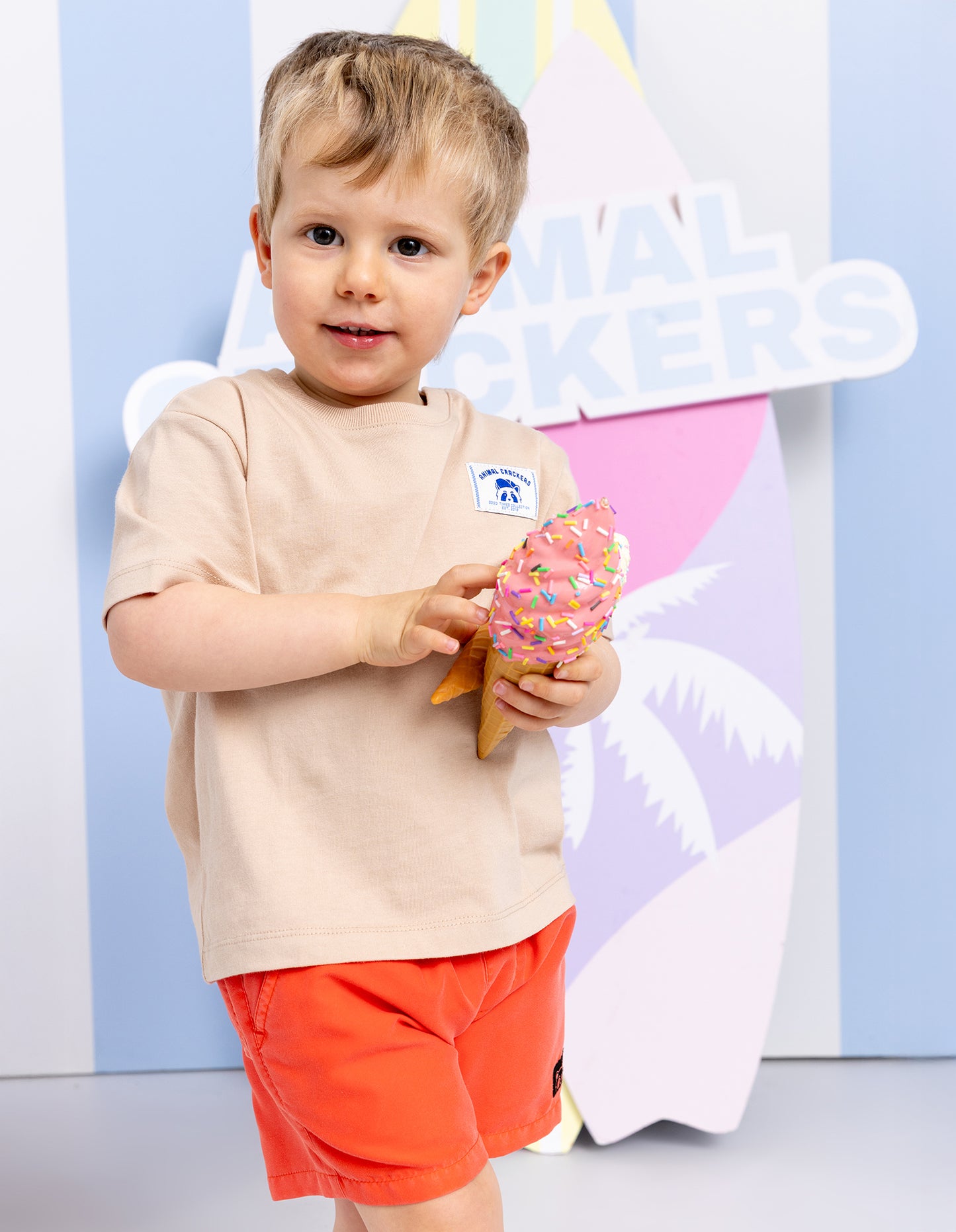 Basic Raffi Tee - Tan Animal Crackers