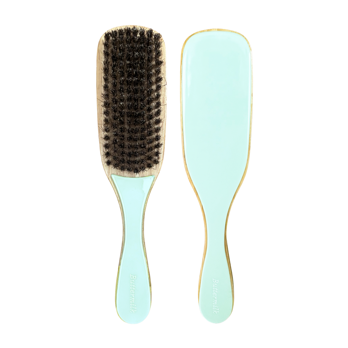 Buttermilk Benny Boar Bristle Brush in Honeydew - The Rose Edit
