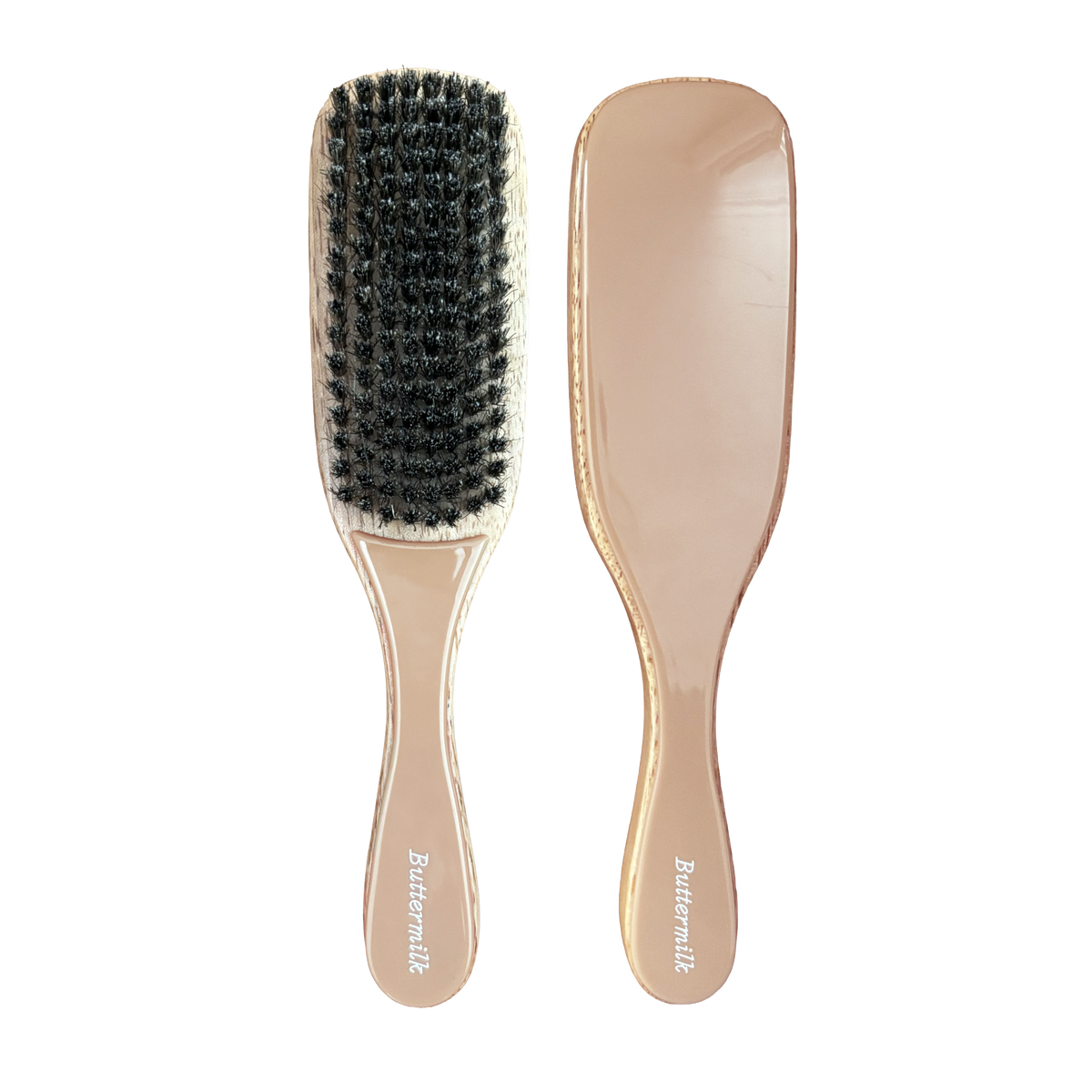 Buttermilk Benny Boar Bristle Brush in Oat Milk - The Rose Edit