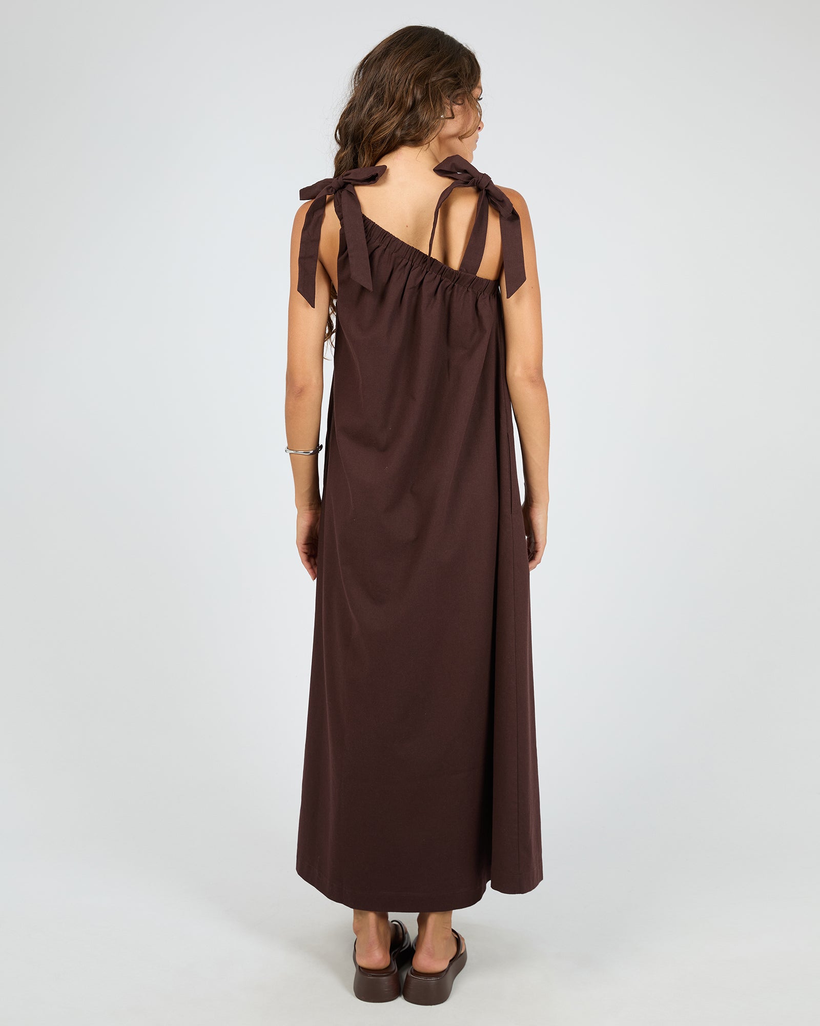 Bowie Tie Dress - Chocolate The Rose Edit