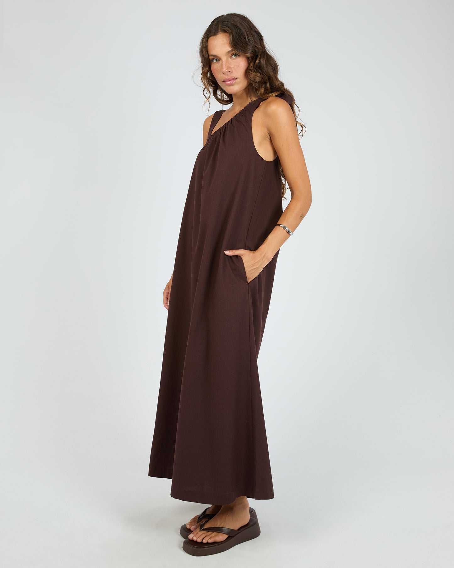 Bowie Tie Dress - Chocolate The Rose Edit