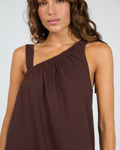 Bowie Tie Dress - Chocolate The Rose Edit
