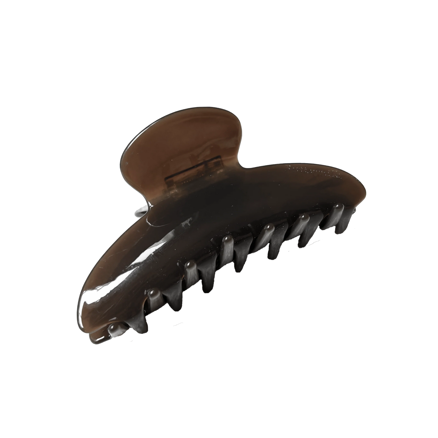 Brown hair clip on a white background. Buttermilk Elle Claw Clip Dark Roast - The Rose Edit