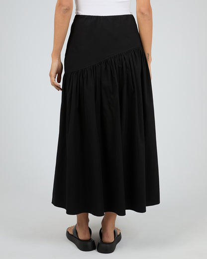 Essential Asym Maxi Skirt - Black