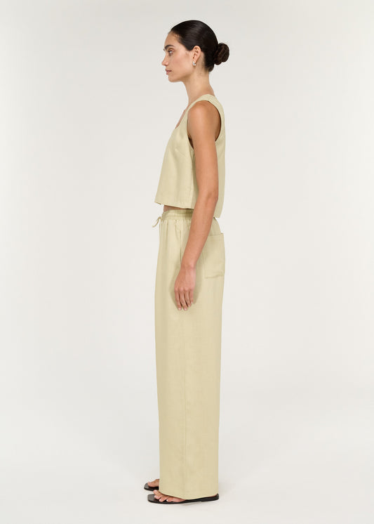 Lunel Top in Wasabi, side