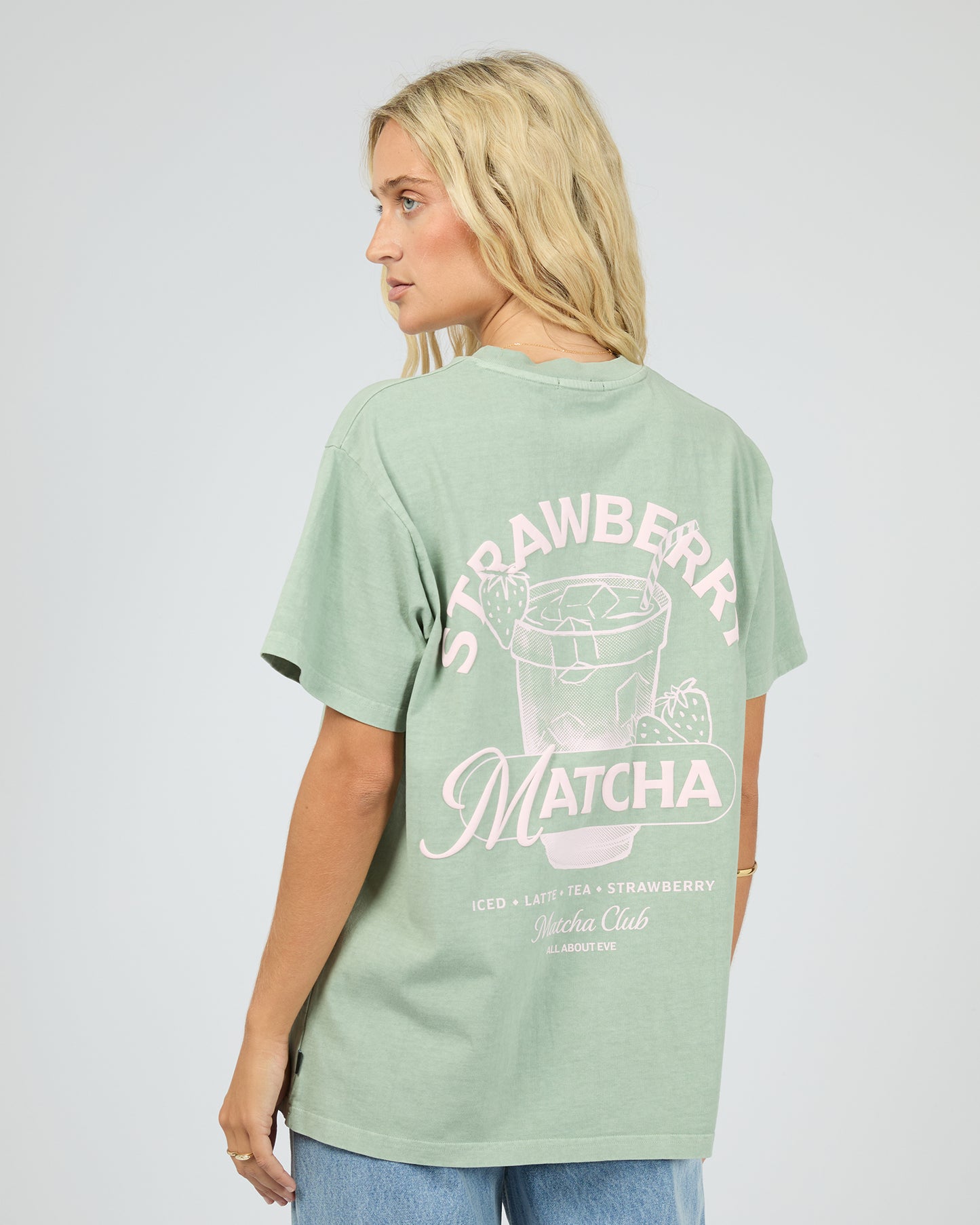 Matcha Club Relaxed Tee - Sage The Rose Edit
