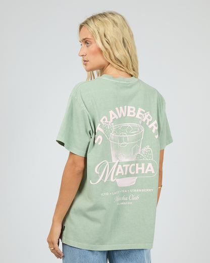 Matcha Club Relaxed Tee - Sage The Rose Edit