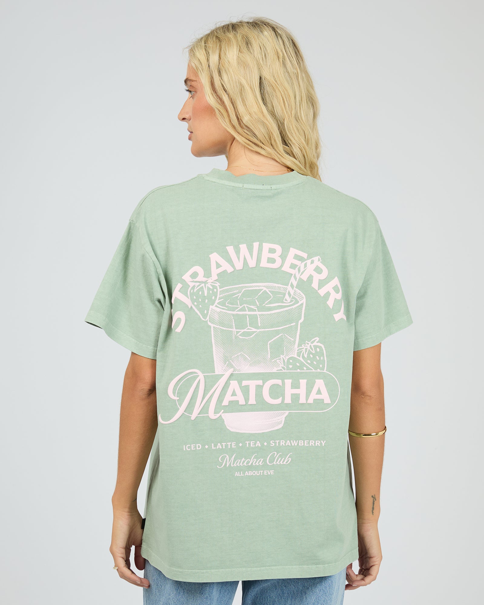 Matcha Club Relaxed Tee - Sage The Rose Edit
