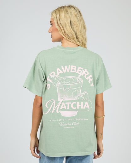 Matcha Club Relaxed Tee - Sage The Rose Edit