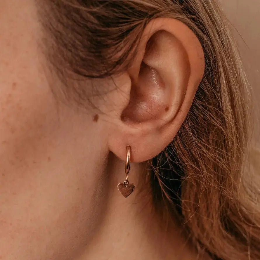 heart hoop earrings KatyB Jewellery