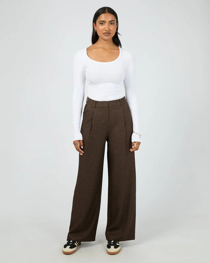 Romy Wide Leg Pant | Brown All About Eve