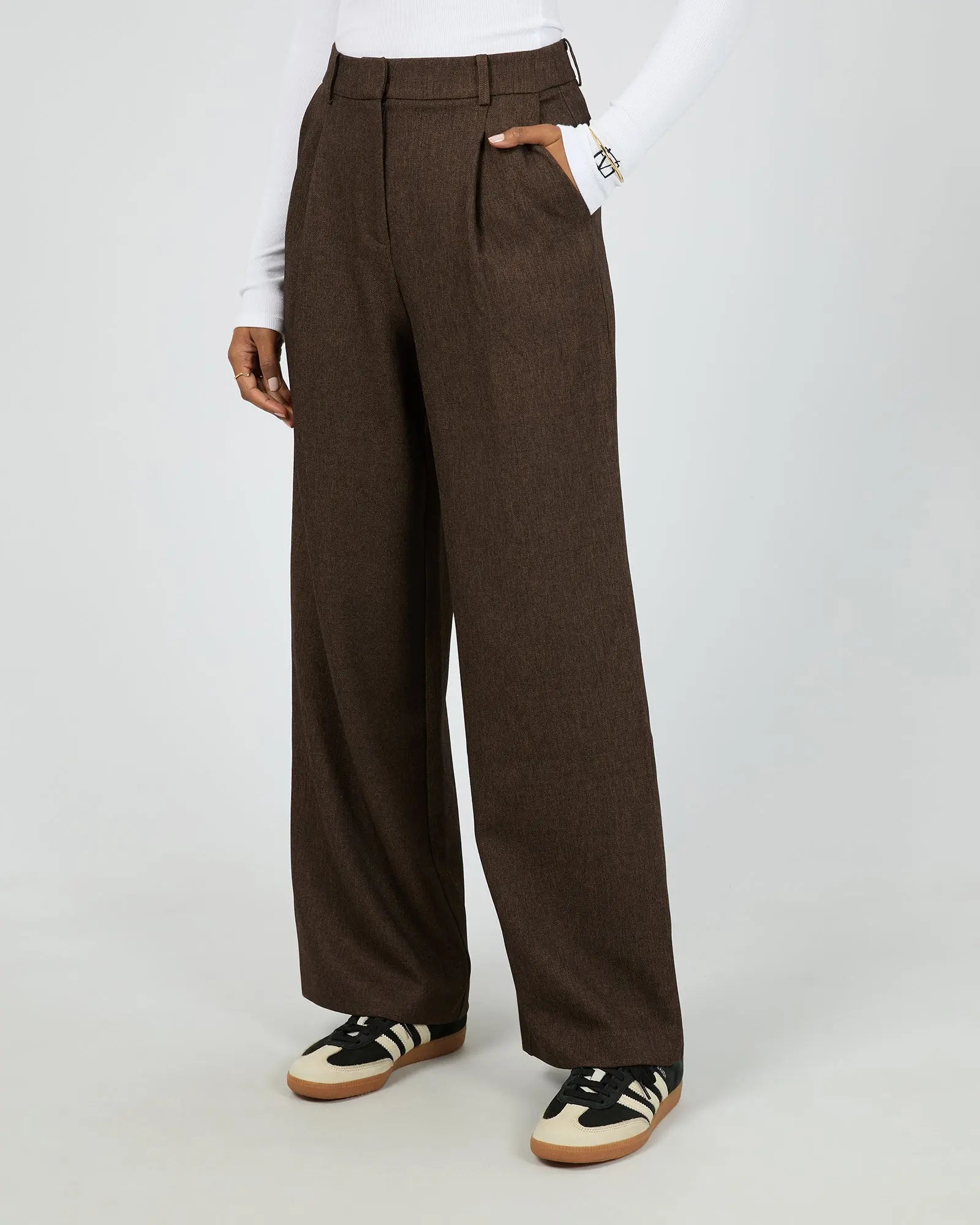 Romy Wide Leg Pant | Brown All About Eve