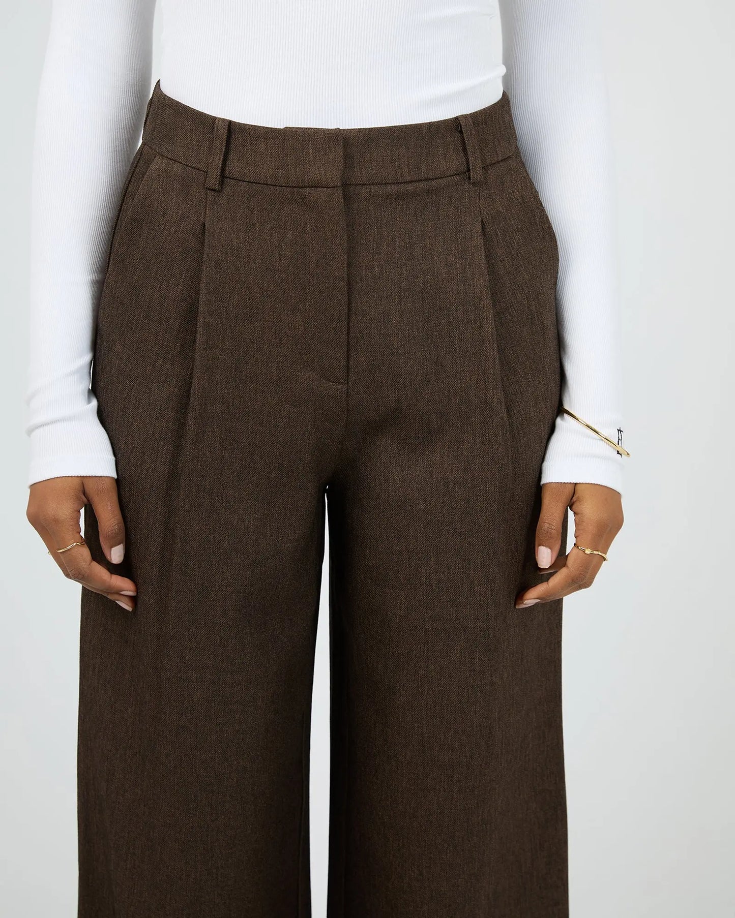 Romy Wide Leg Pant | Brown All About Eve