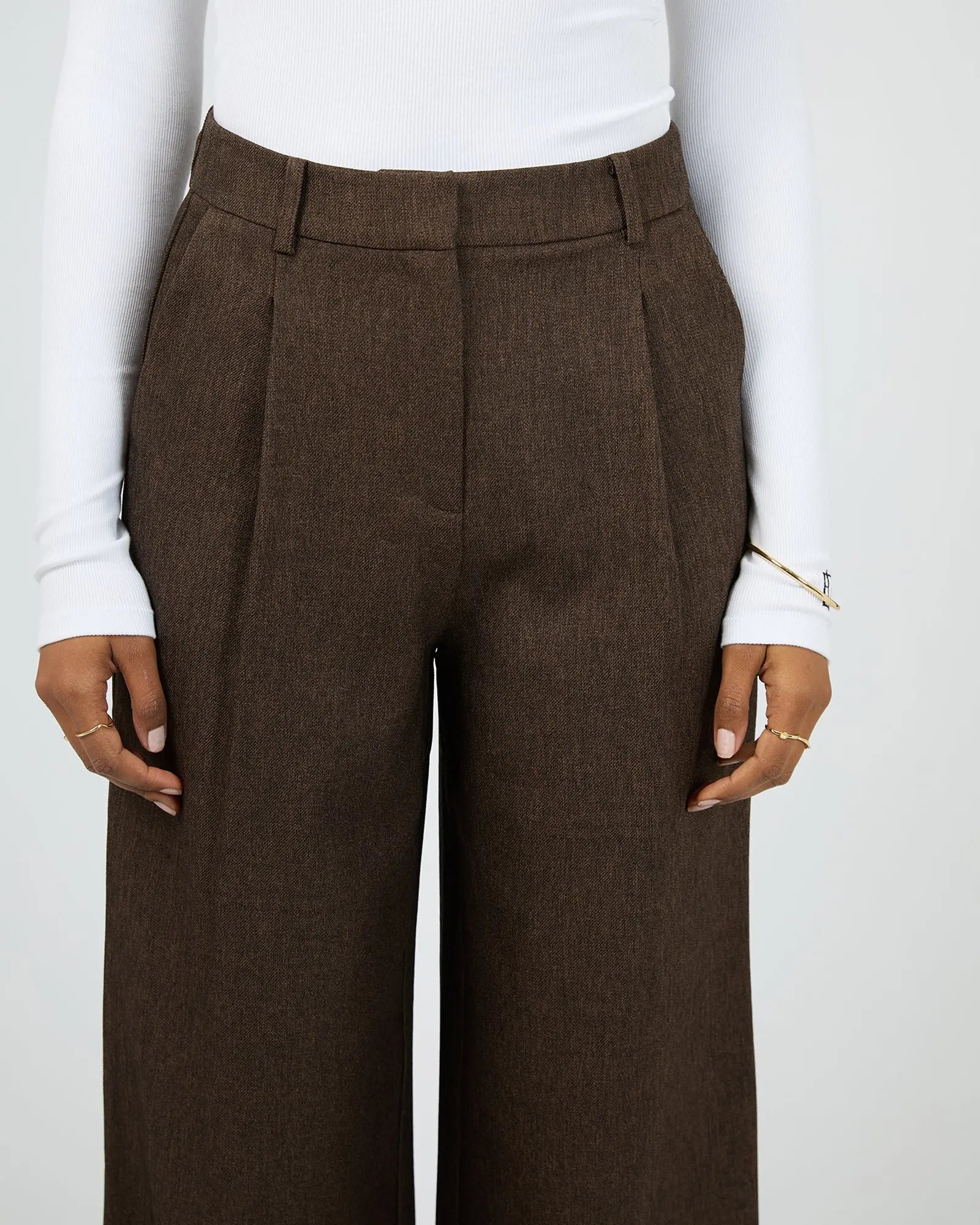 Romy Wide Leg Pant | Brown All About Eve