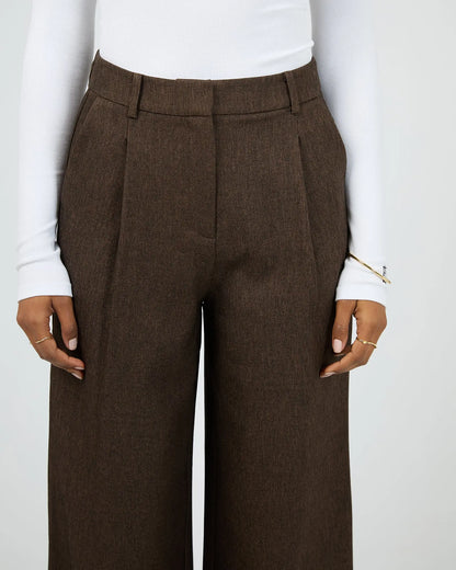 Romy Wide Leg Pant | Brown All About Eve