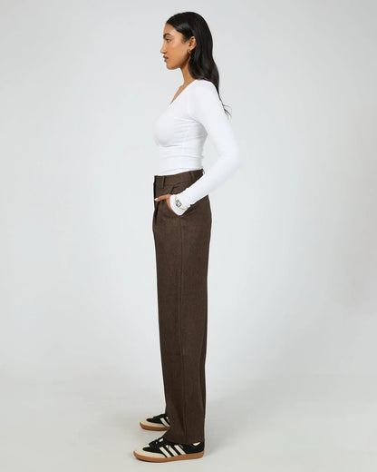 Romy Wide Leg Pant | Brown All About Eve