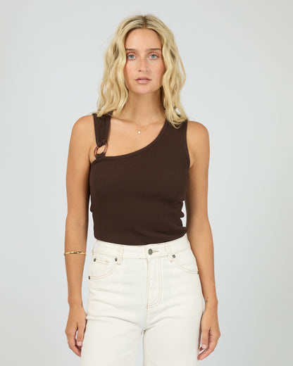 Willow Rib Tank - Brown All About Eve