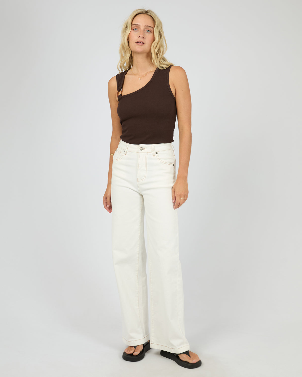 Willow Rib Tank - Brown All About Eve