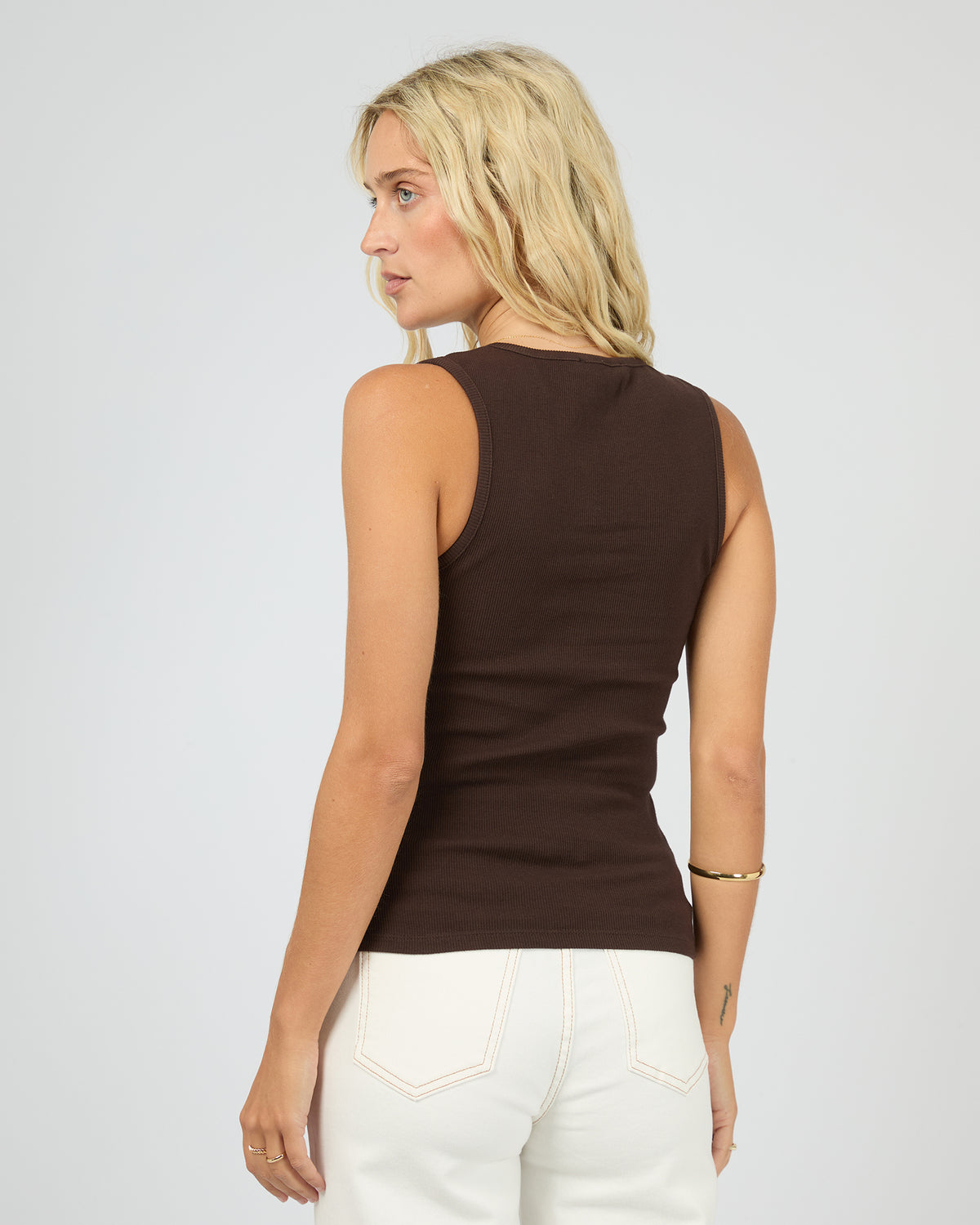 Willow Rib Tank - Brown All About Eve