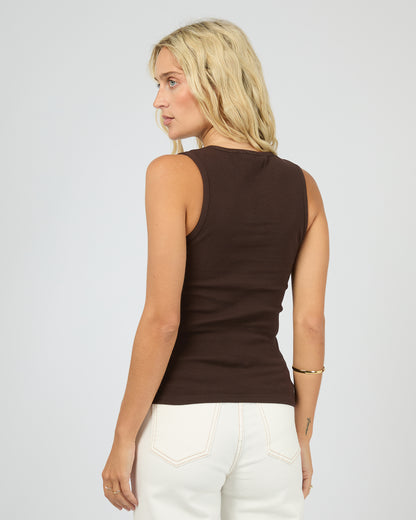 Willow Rib Tank - Brown All About Eve